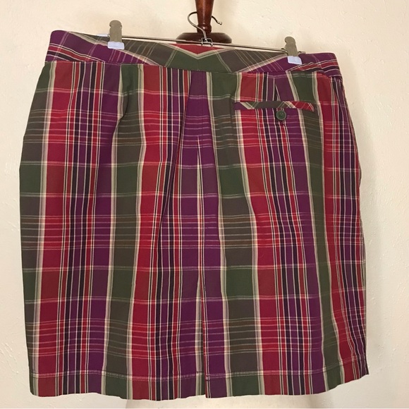 Chaps madras plaid skirt Size 10 - Picture 6 of 6